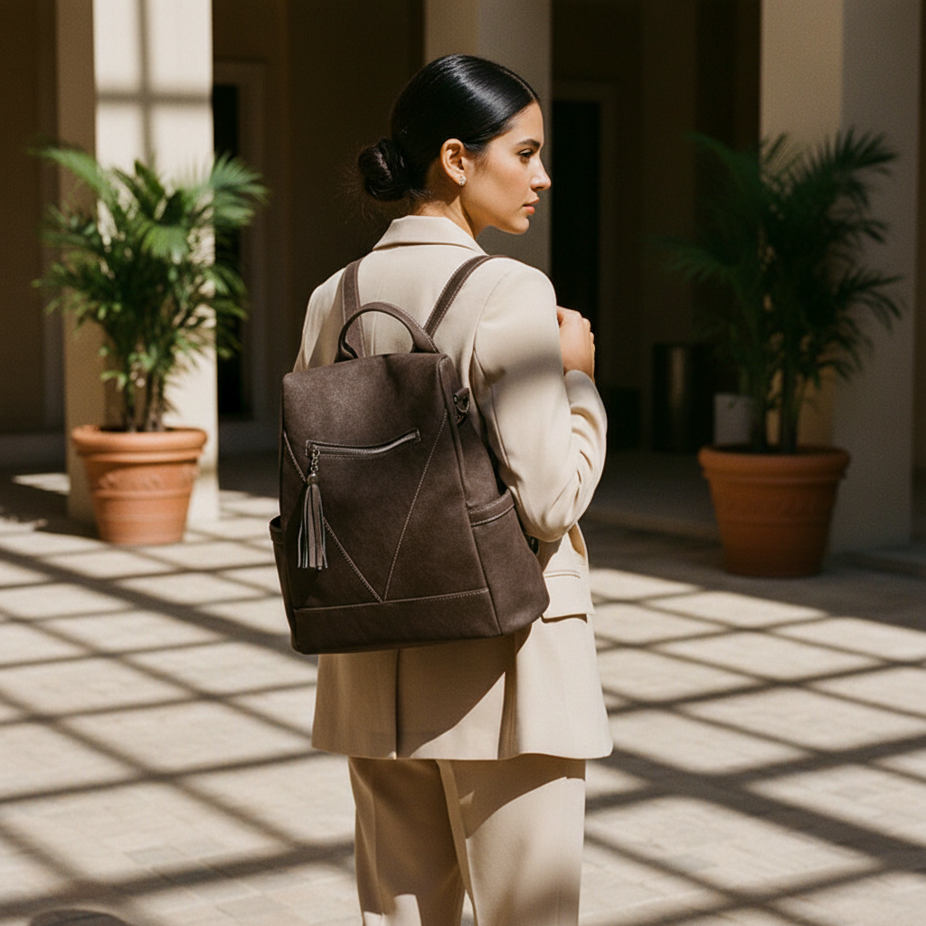 CHANTELLE - Vegan Leather Convertible Backpack