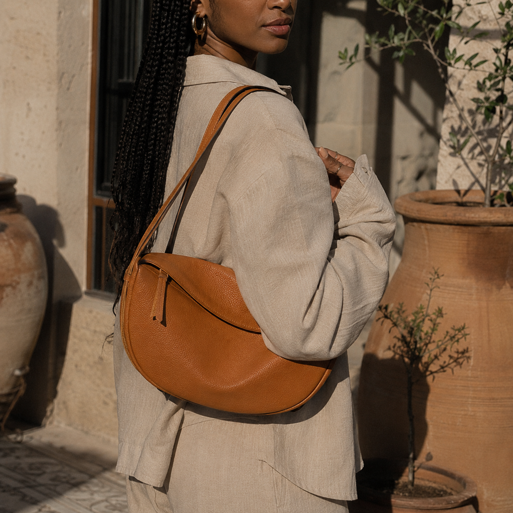 COLETTE - Sac à bandoulière boule en cuir végane