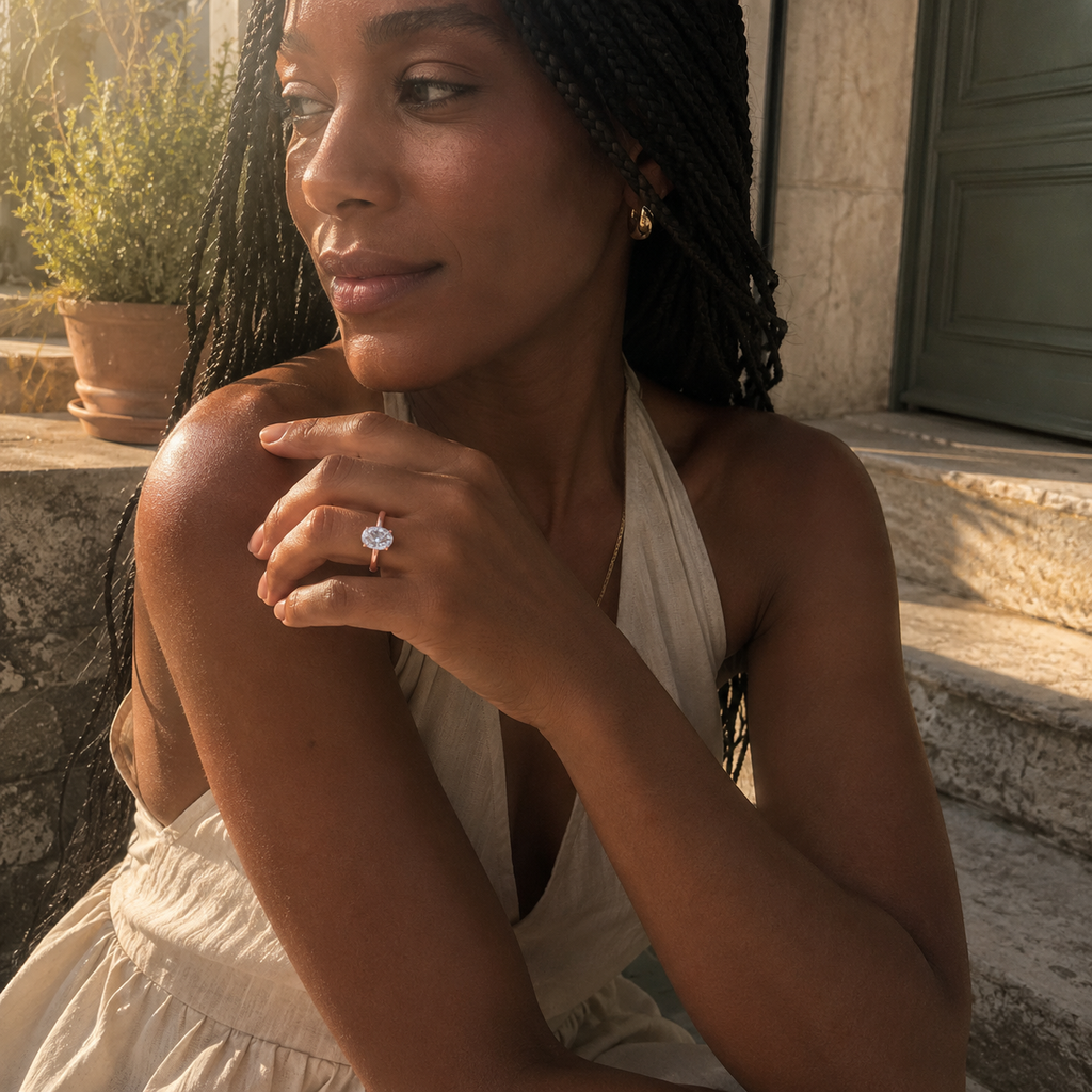 ELARA - 925 Sterling Silver Moissanite Ring