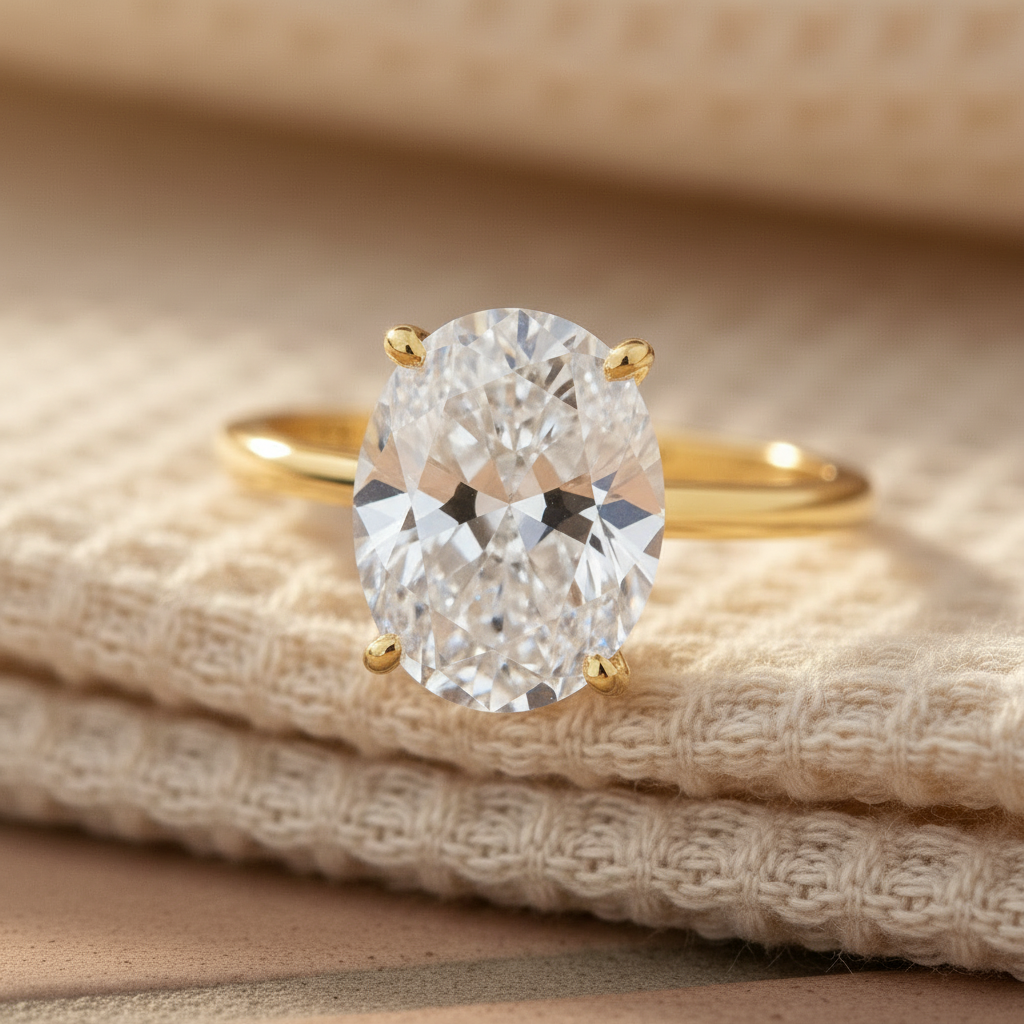 ELARA - 925 Sterling Silver Moissanite Ring