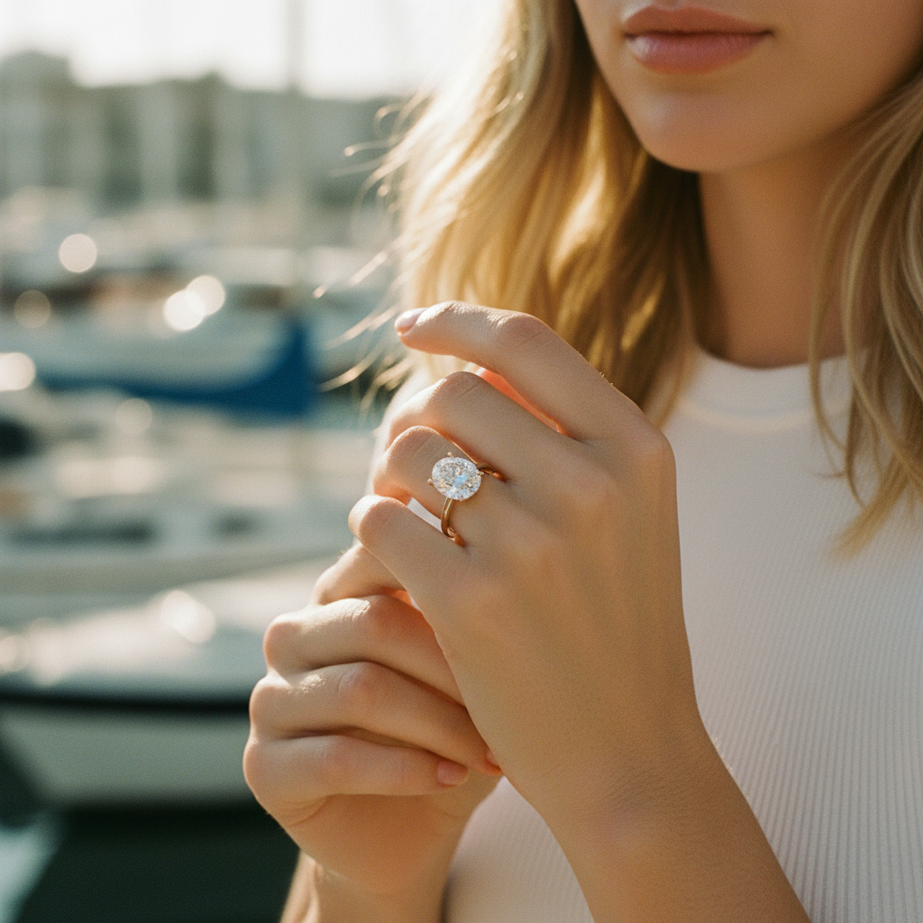 ELARA - 925 Sterling Silver Moissanite Ring