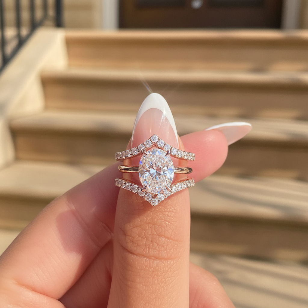 ELARA - 925 Sterling Silver Moissanite Ring