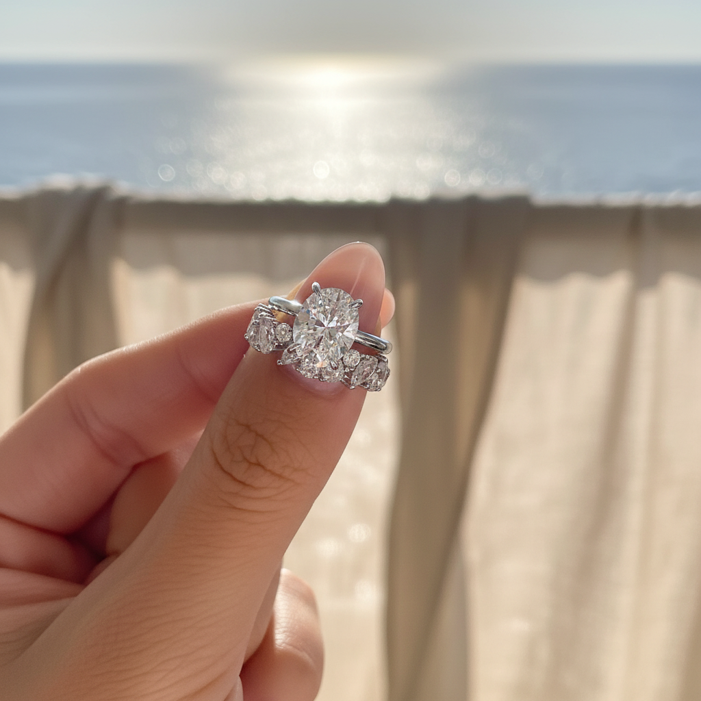 ELARA - 925 Sterling Silver Moissanite Ring