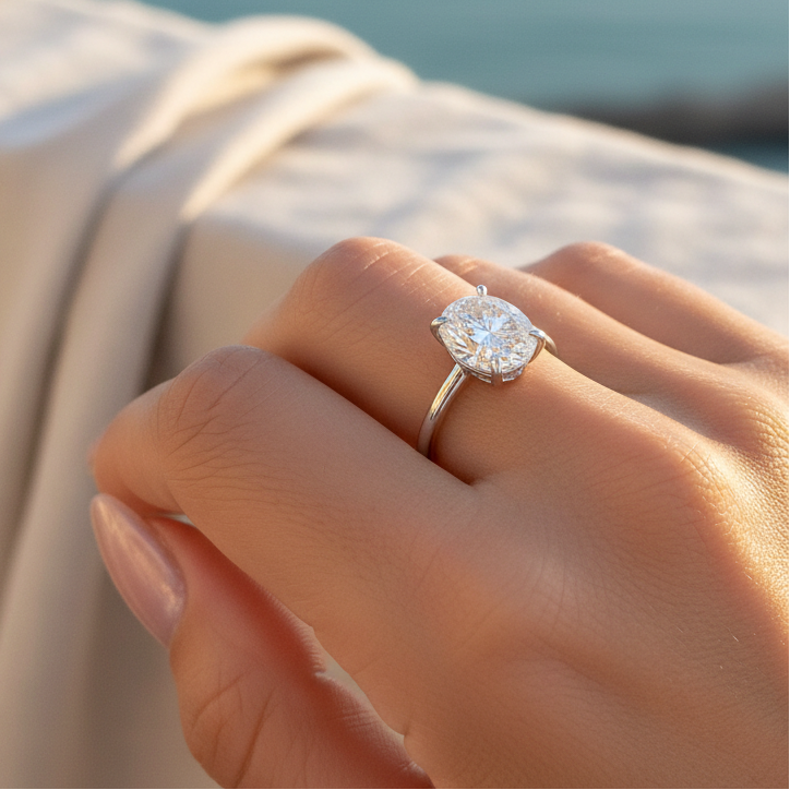 ELARA - 925 Sterling Silver Moissanite Ring
