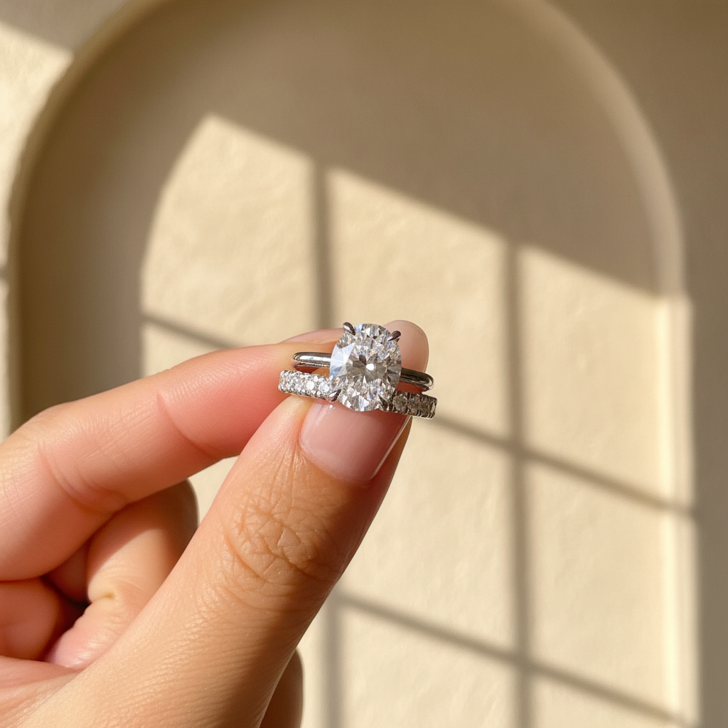 ELARA - 925 Sterling Silver Moissanite Ring