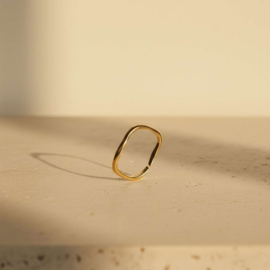 AQUA - 925 Sterling Silver Minimalist Ring