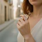 AQUA - 925 Sterling Silver Minimalist Ring