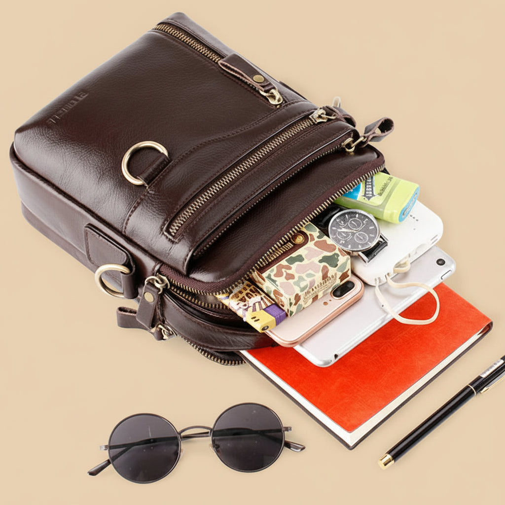 FRÈRE AÎNÉ - Genuine Leather Crossbody Bag
