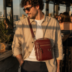 FRÈRE AÎNÉ - Genuine Leather Crossbody Bag