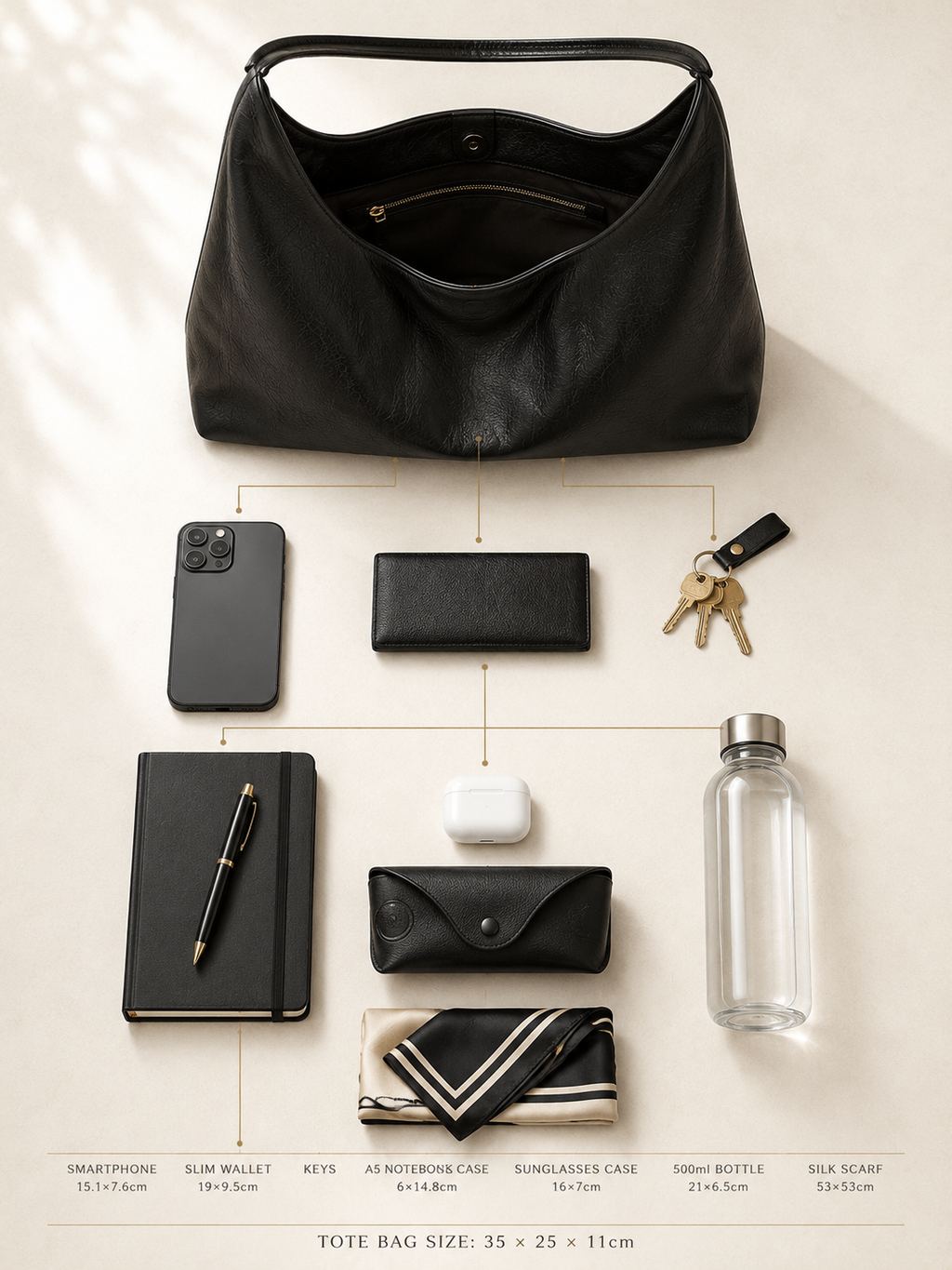 AMÉLIE - Wrinkle-Resistant Vegan Leather Tote Bag