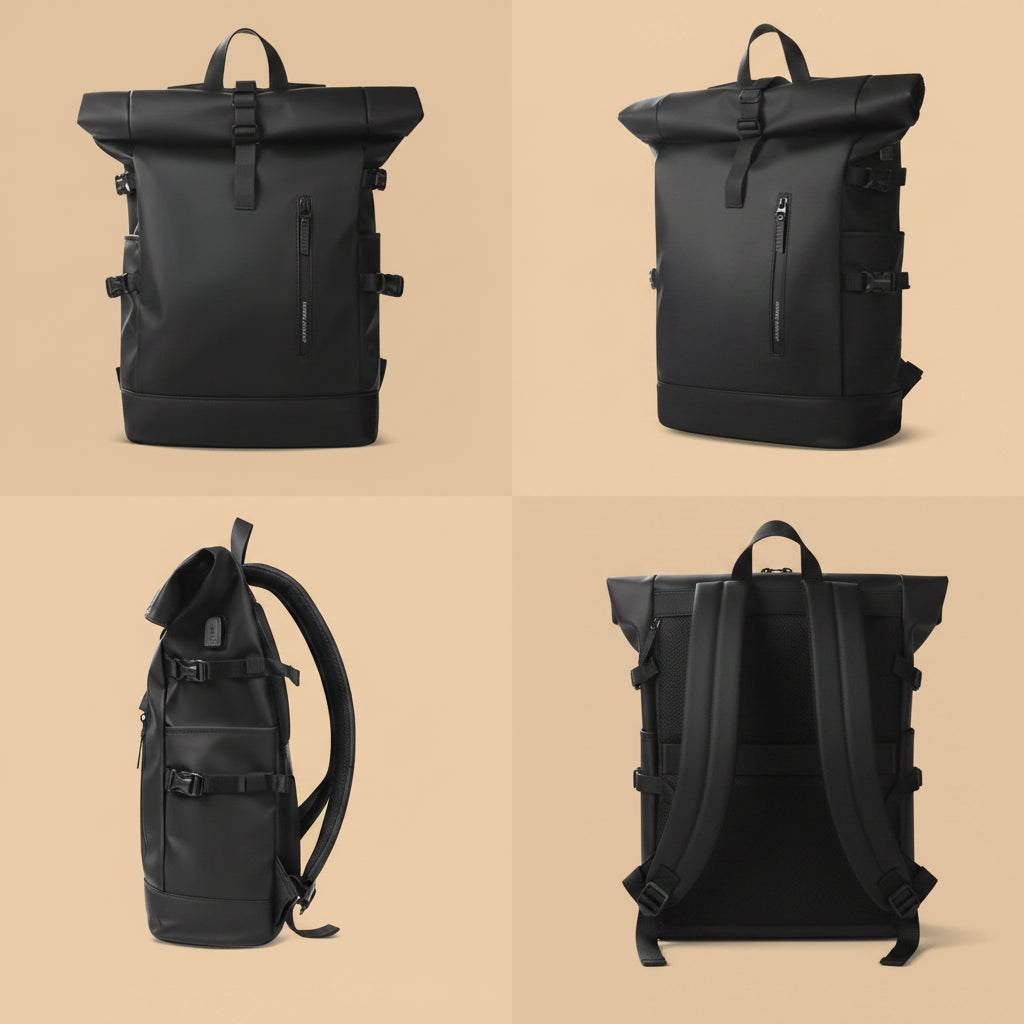 HK ROUTIER 30L - Wasserdichter Oxford Rolltop-Rucksack