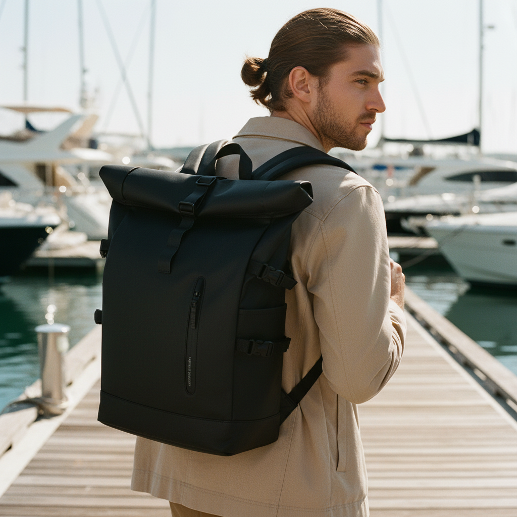HK ROUTIER 30L - Wasserdichter Oxford Rolltop-Rucksack