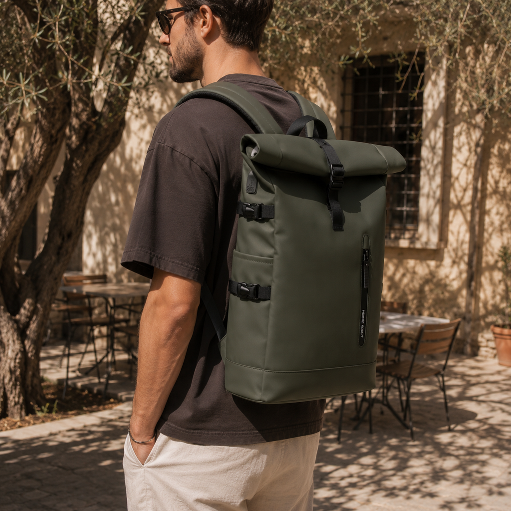 HK ROUTIER 30L - Wasserdichter Oxford Rolltop-Rucksack