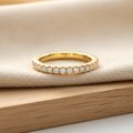 INFINITY - 925 Sterling Silver Moissanite Band Ring