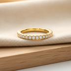 INFINITY - 925 Sterling Silver Moissanite Band Ring