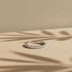 INFINITY - 925 Sterling Silver Moissanite Band Ring