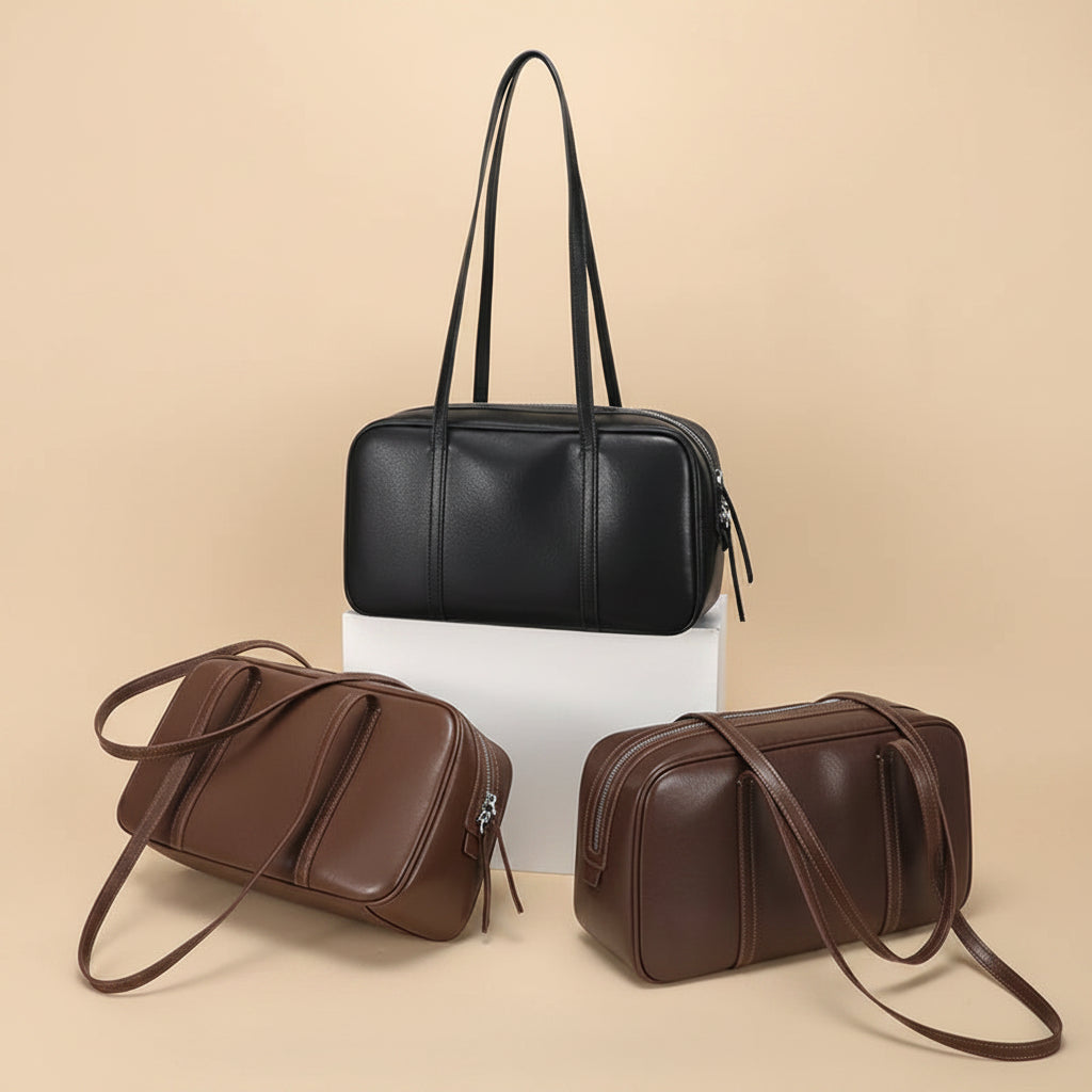 JESS - Genuine Leather Boston Bag