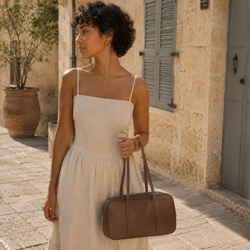 JESS - Genuine Leather Boston Bag