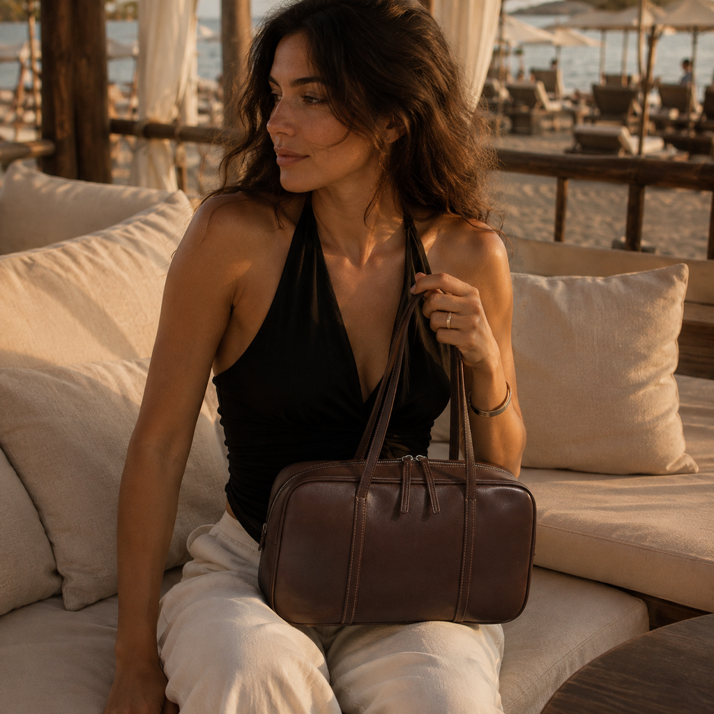 JESS - Genuine Leather Boston Bag
