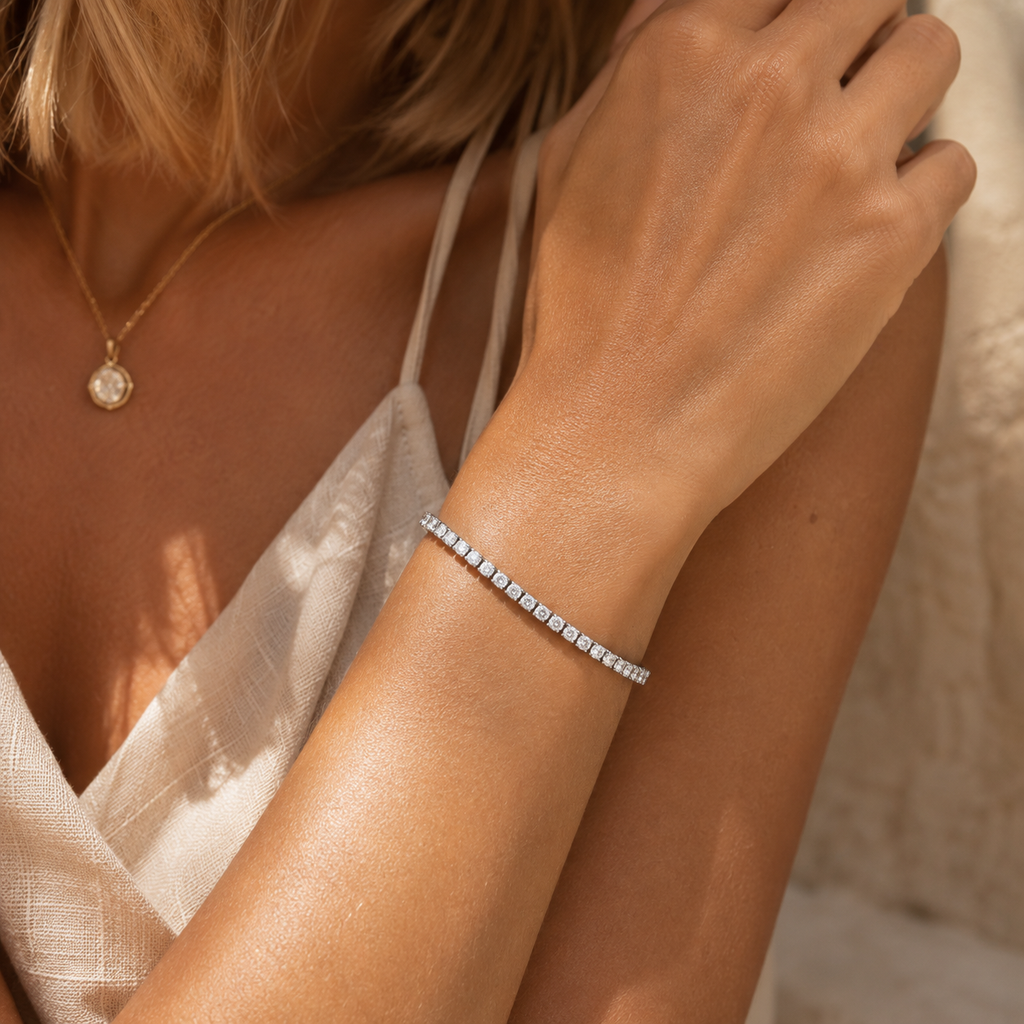 LORRAINE - 925 Sterling Silver Tennis Bracelet