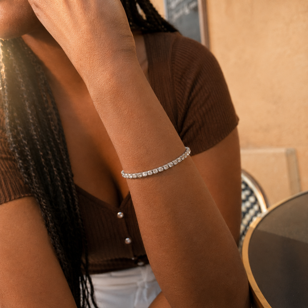 LORRAINE - 925 Sterling Silver Tennis Bracelet