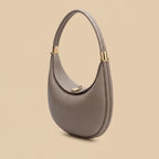 NOÉMIE - Sac demi-lune en cuir véritable