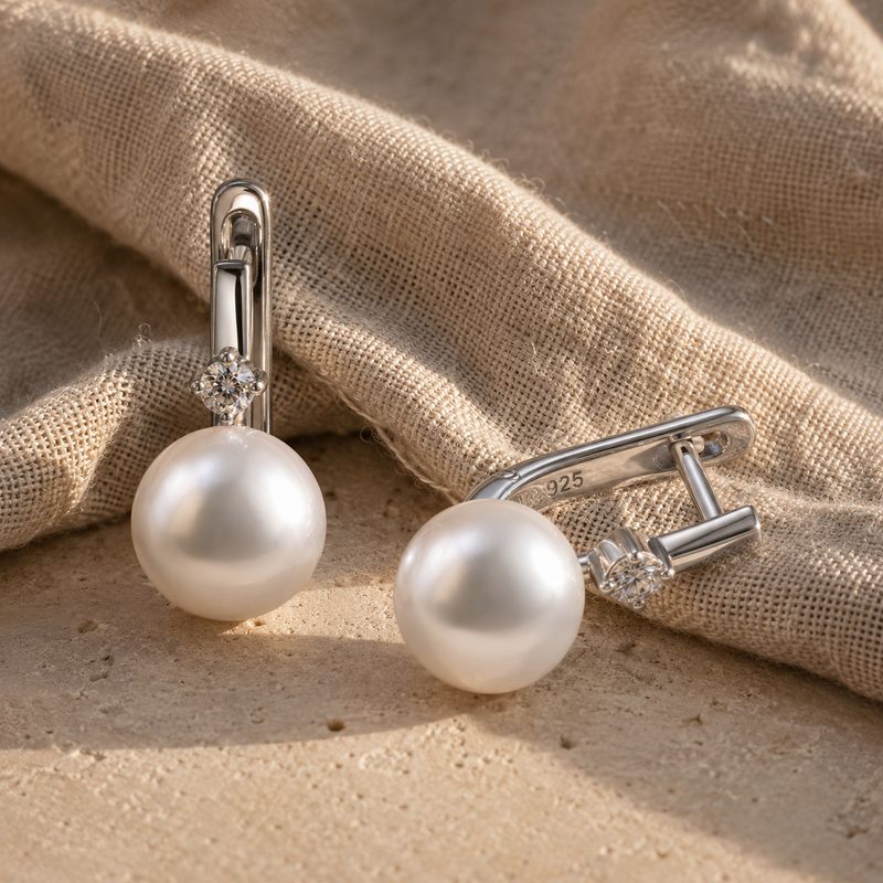 ODETTE - 925 Sterling Silver Freshwater Pearl Earrings