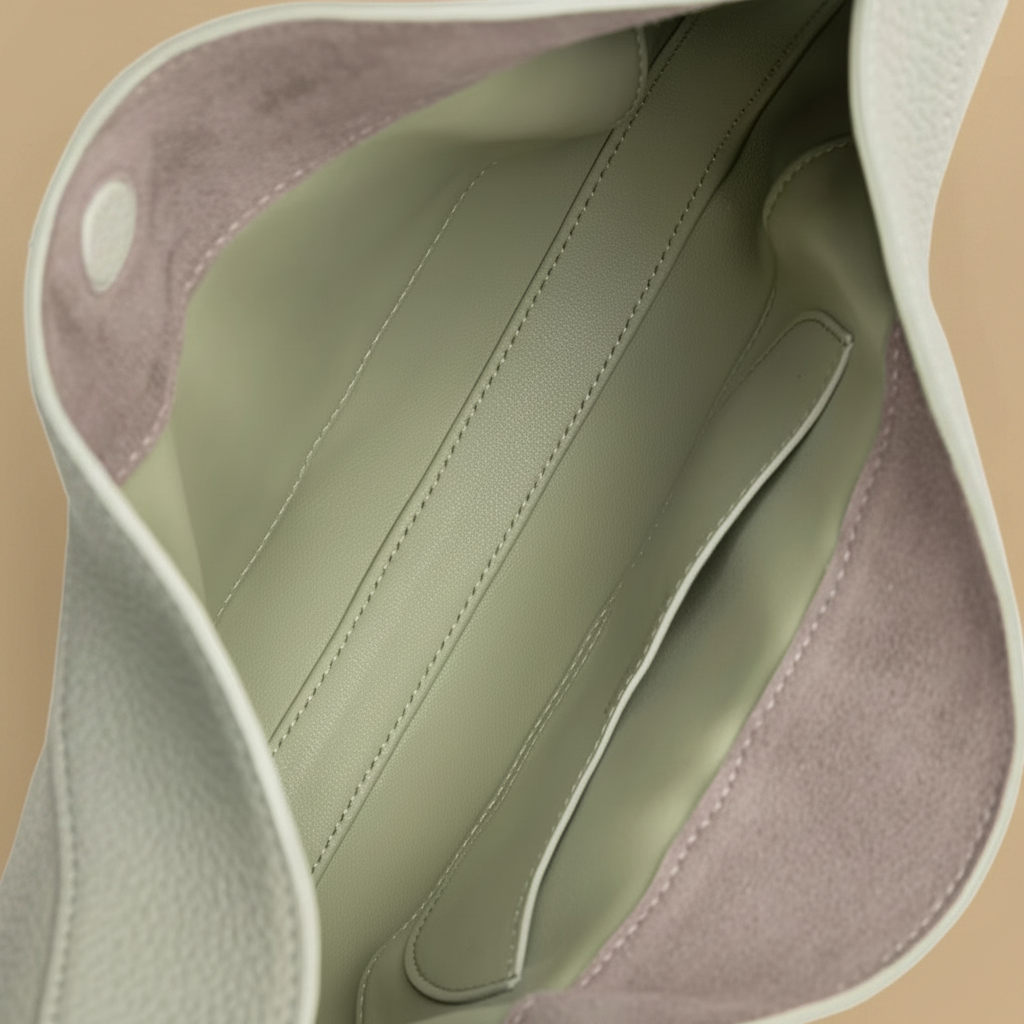 NOÉMIE - Sac demi-lune en cuir véritable