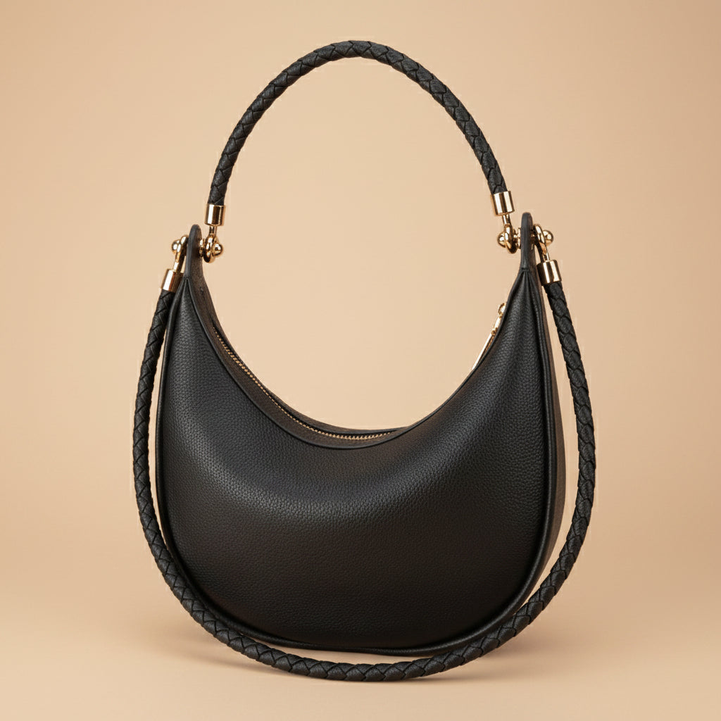 SÉLÈNE - Genuine Leather Crescent Bag