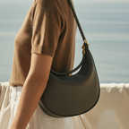 SÉLÈNE - Genuine Leather Crescent Bag