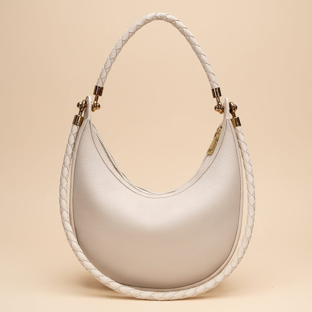 SÉLÈNE - Genuine Leather Crescent Bag