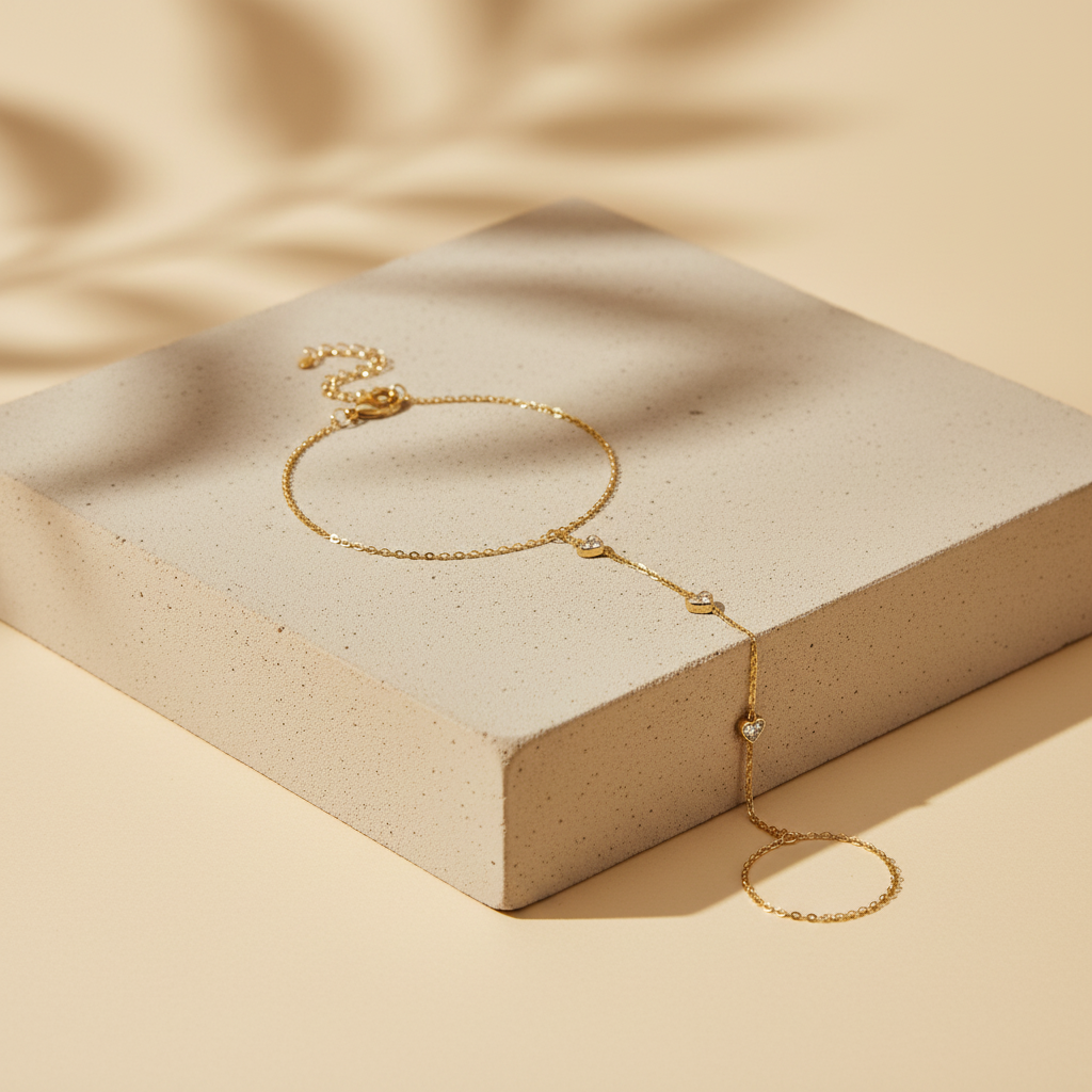 SOLEIL DORE - 18K Gold Vermeil 925 Sterling Silver Twisted Chain Bracelet