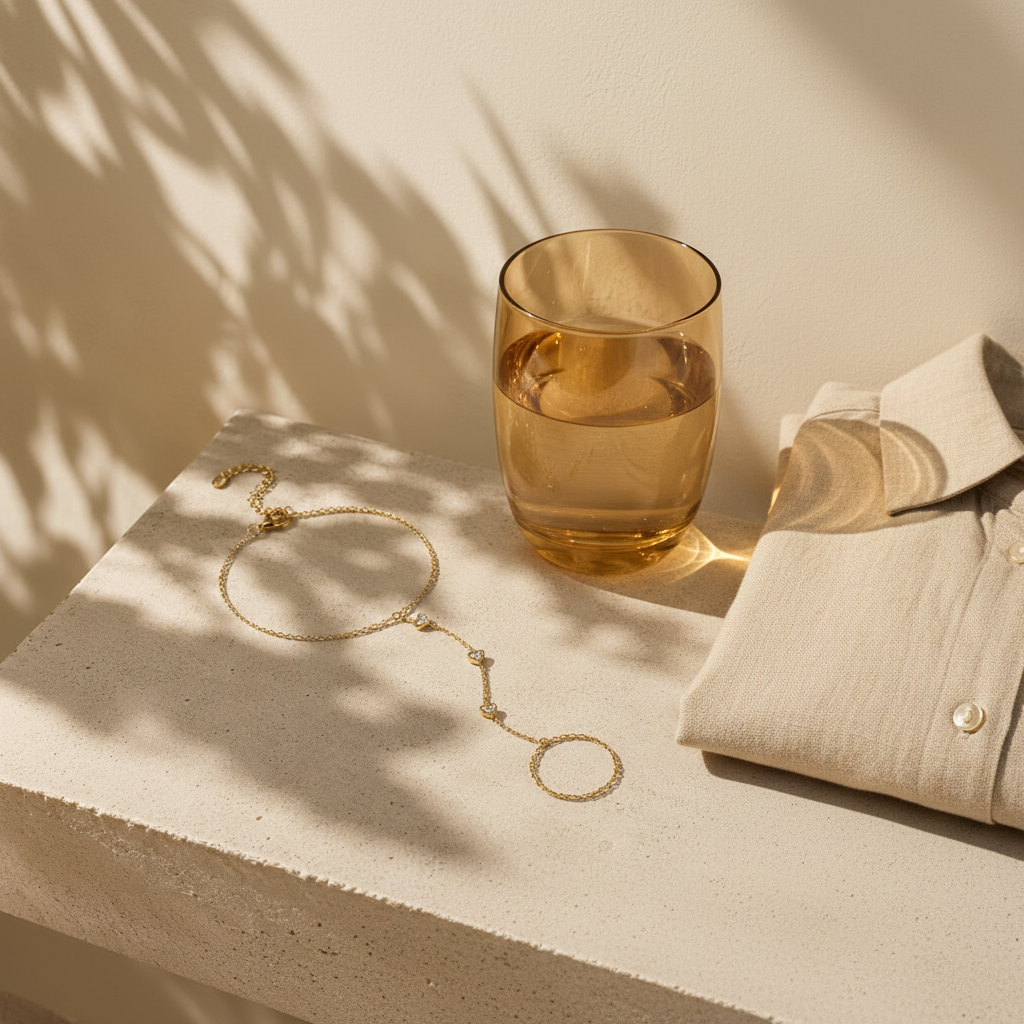 SOLEIL DORE - 18K Gold Vermeil 925 Sterling Silver Twisted Chain Bracelet
