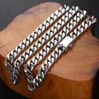 SOVEREIGN - 925 Sterling Silver Cuban Chain Necklace