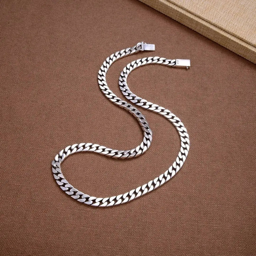 SOVEREIGN - 925 Sterling Silver Cuban Chain Necklace