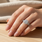 TOUJOURS - 925 Sterling Silver Ring Set