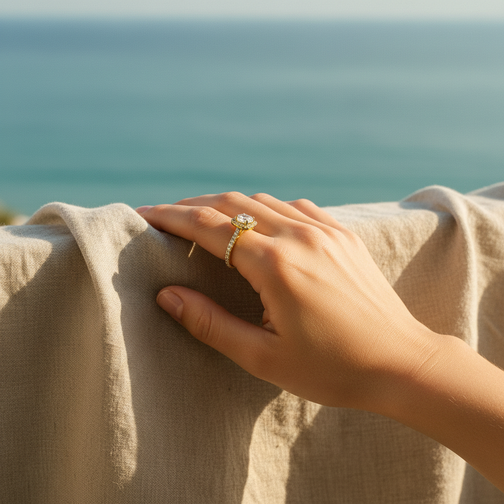 TOUJOURS - 925 Sterling Silver Ring Set