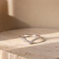 ZOE - 18K White Gold Vermeil 925 Sterling Silver Moissanite Ring